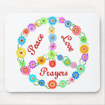 Peace Love Prayers Mouse Pad