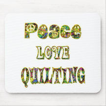 Peace Love Quilting Mouse Mats