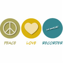 Peace Love Recorder Acrylic Cut Outs