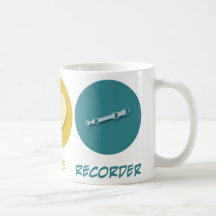 Peace Love Recorder Mug