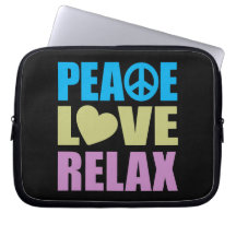 Peace Love Relax Computer Sleeves
