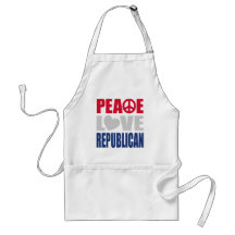 Peace Love Republican Apron