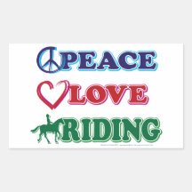 Peace Love Riding Stickers