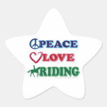 Peace Love Riding Stickers