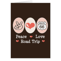 Peace Love Road Trip Route 66 Greeting Card