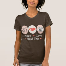 Peace Love Road Trip Route 66 T-shirt