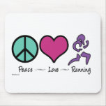 Peace Love Running Mouse Mat