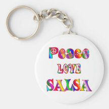 Peace Love Salsa Key Chain
