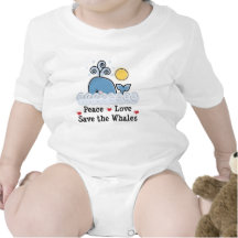 Peace Love Save The Whales Infant Creeper
