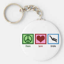 Peace Love Scuba Diving Key Chain
