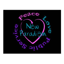 Peace Love Service Postcards