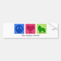 Peace Love Sheltie Bumper Stickers