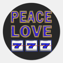 PEACE LOVE SLOTS STICKERS