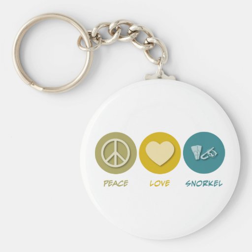 Peace Love Snorkel Keychain