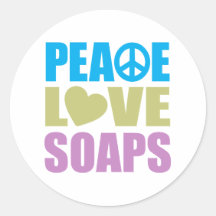 Peace Love Soaps Sticker
