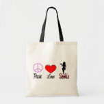 peace love sookie canvas bag