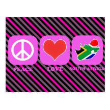 Peace Love South Africa Postcard