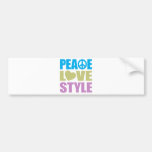 Peace Love Style Bumper Stickers