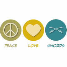 Peace Love Swords Acrylic Cut Outs