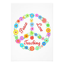 PEACE LOVE TEACHING INVITE