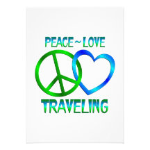 Peace Love TRAVELING Custom Invites