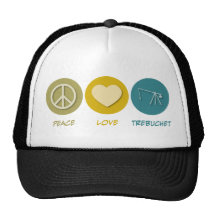 Peace Love Trebuchet Mesh Hats