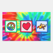 Peace, Love, Trojans Stickers
