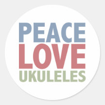 Peace Love Ukuleles Stickers