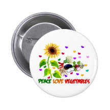 Peace Love Vegetables Pin