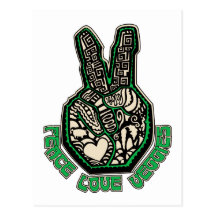 Peace Love Veggies Postcards