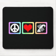 peace love writing mouse pad