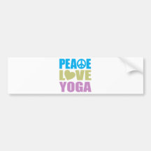 Peace Love Yoga Bumper Stickers