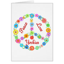 Peace Love Yorkies Cards