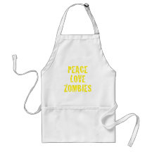 Peace Love Zombies Apron