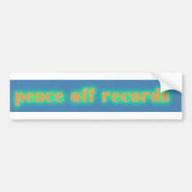 PEACE OFF - Customised Bumper Sticker