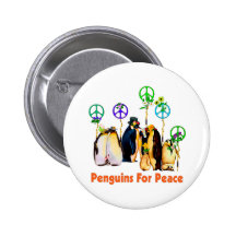 Peace Penguins Pinback Buttons