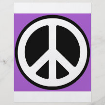 Peace Purple Sign! Full Color Flyer