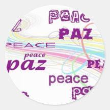 peace round sticker