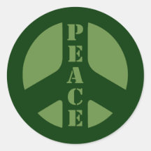Peace Round Sticker