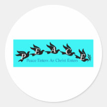 PEACE ROUND STICKER