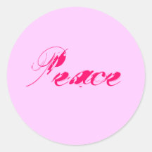 Peace Round Stickers