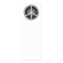 Peace Sign Bookmark Business Card Template