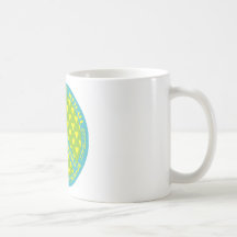 Peace Sign with Softball in Frame Coffee Mug