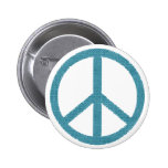peace simbol bòue cloth-like buttons