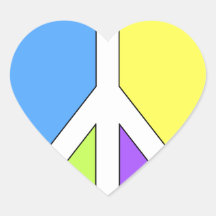 Peace Symbol Heart Sticker