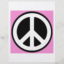 Peace Symbol  in Pink! Custom Flyer