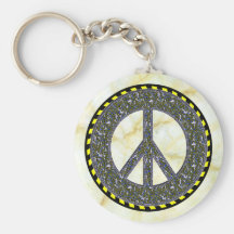 Peace Symbol Keychain