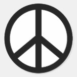 peace symbol round sticker
