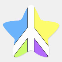 Peace Symbol Star Sticker