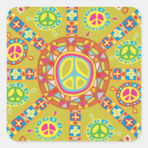 Peace Symbols Design Sticker